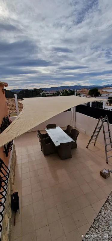 Vela de sombra, instalado por Toldobox